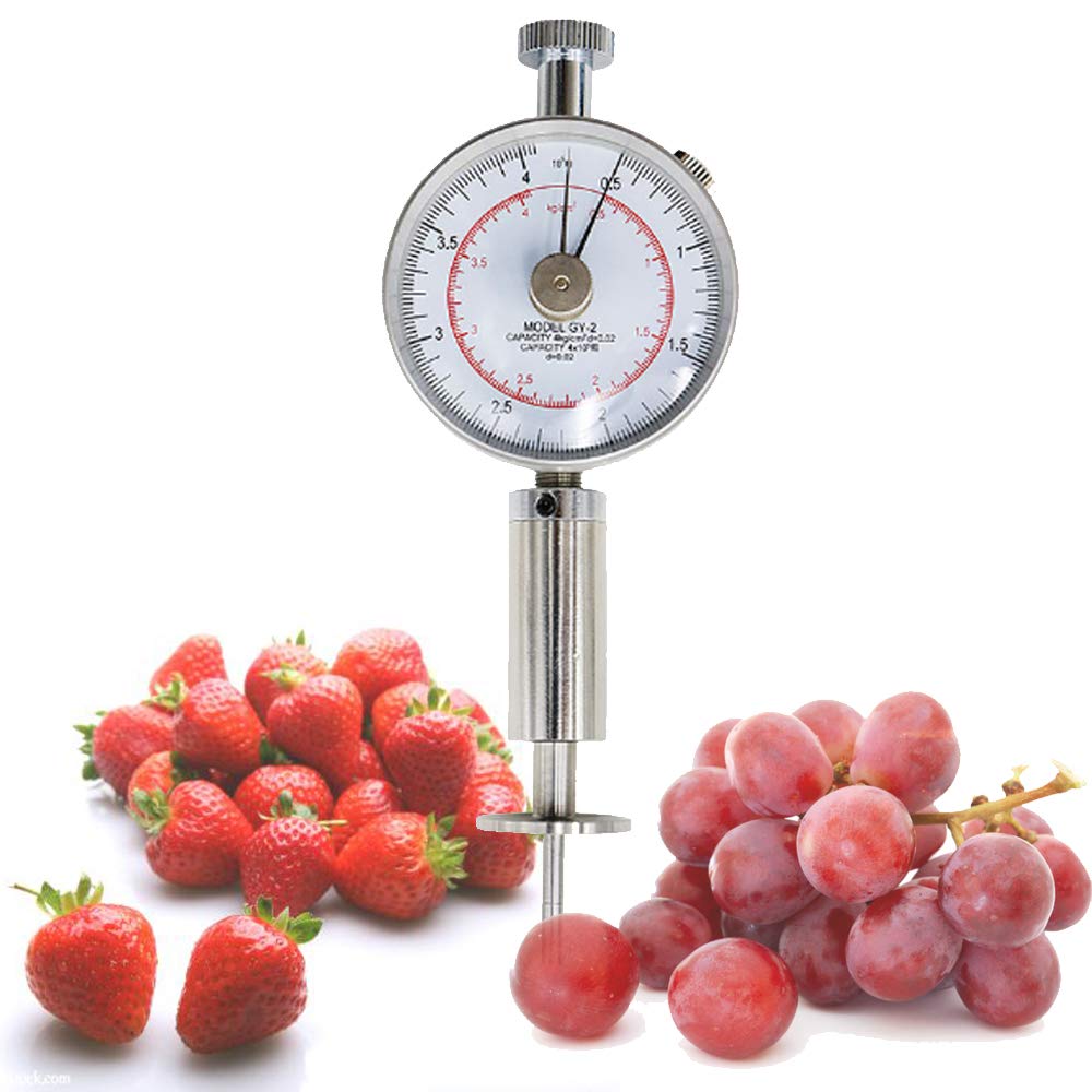 Premium Fruit Hardness Tester Penetrometer - Digital Sclerometer for Measuring Fruit Firmness (0.5-4kg/cm² Range, 3.5mm Pressure Head) - Ideal for Agriculture, Food Quality Control & Ripeness Testing