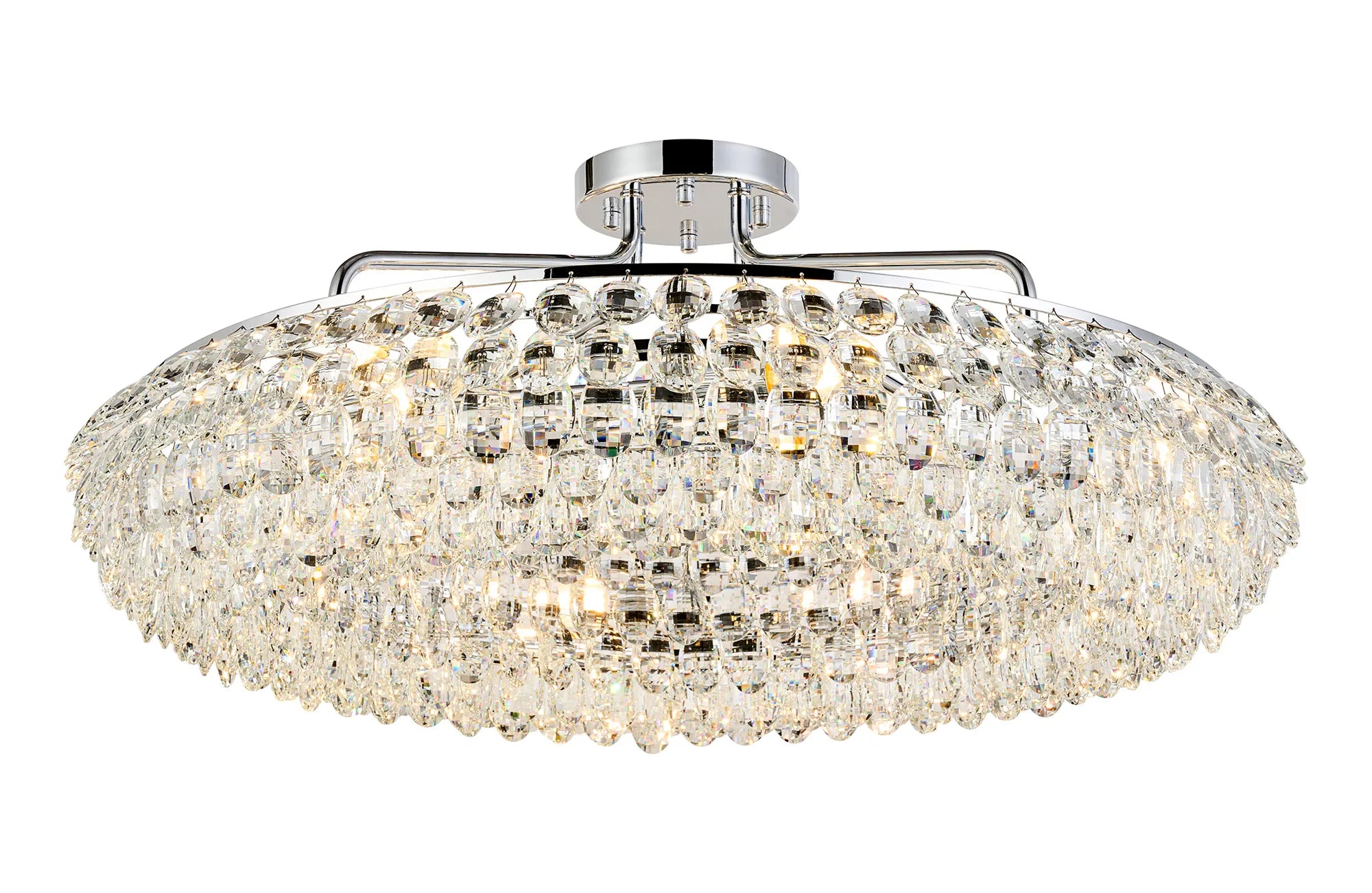 Consten Semi Flush Ring Ceiling Light Fixture with E14 Socket - Perfect for Bedroom, Hallway & Small Space Lighting