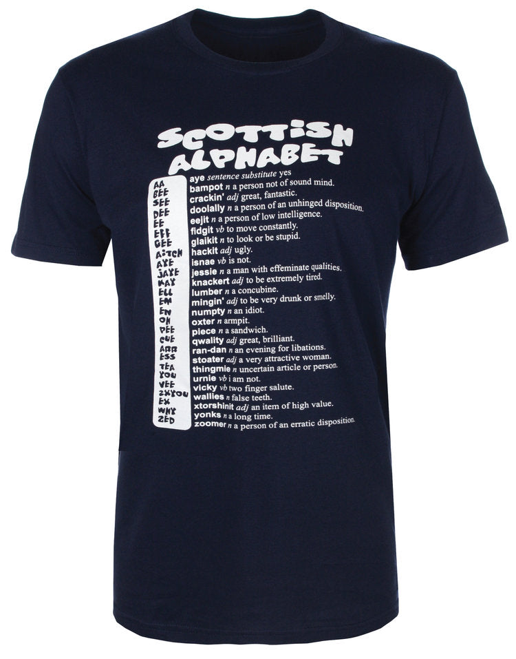 Scotland Alphabet T-Shirt - Stylish & Comfortable Cotton Tee for Men & Women | Perfect for Casual Wear, Travel & Scottish Pride