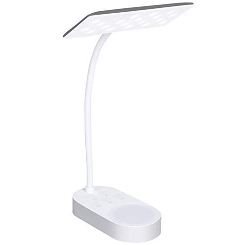 JF-XUAN Dual USB Bedside Table Lamp with 5-Level Dimmable Warm/Cool Light - Flexible Gooseneck Design for Reading, Office, Nightstand, and Dorm Room Lighting