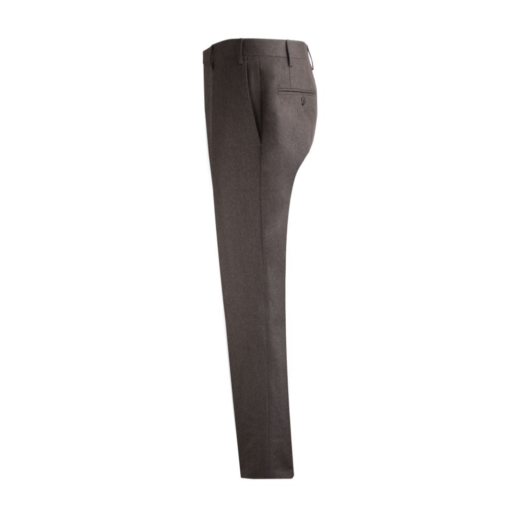 Premium CORNELIANI Flannel Trousers for Men - Classic Brown Dress Pants - Comfortable & Stylish Business Casual & Office Wear