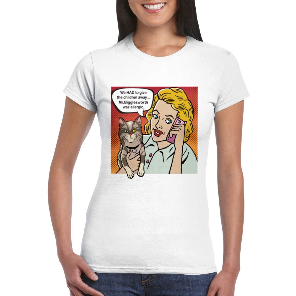 Mr Bigglesworth Pop Art Cat Lover T-Shirt | Funny Graphic Tee for Cat Owners | Perfect Gift for Pet Lovers | Wear to Parties, Work & Casual Outings