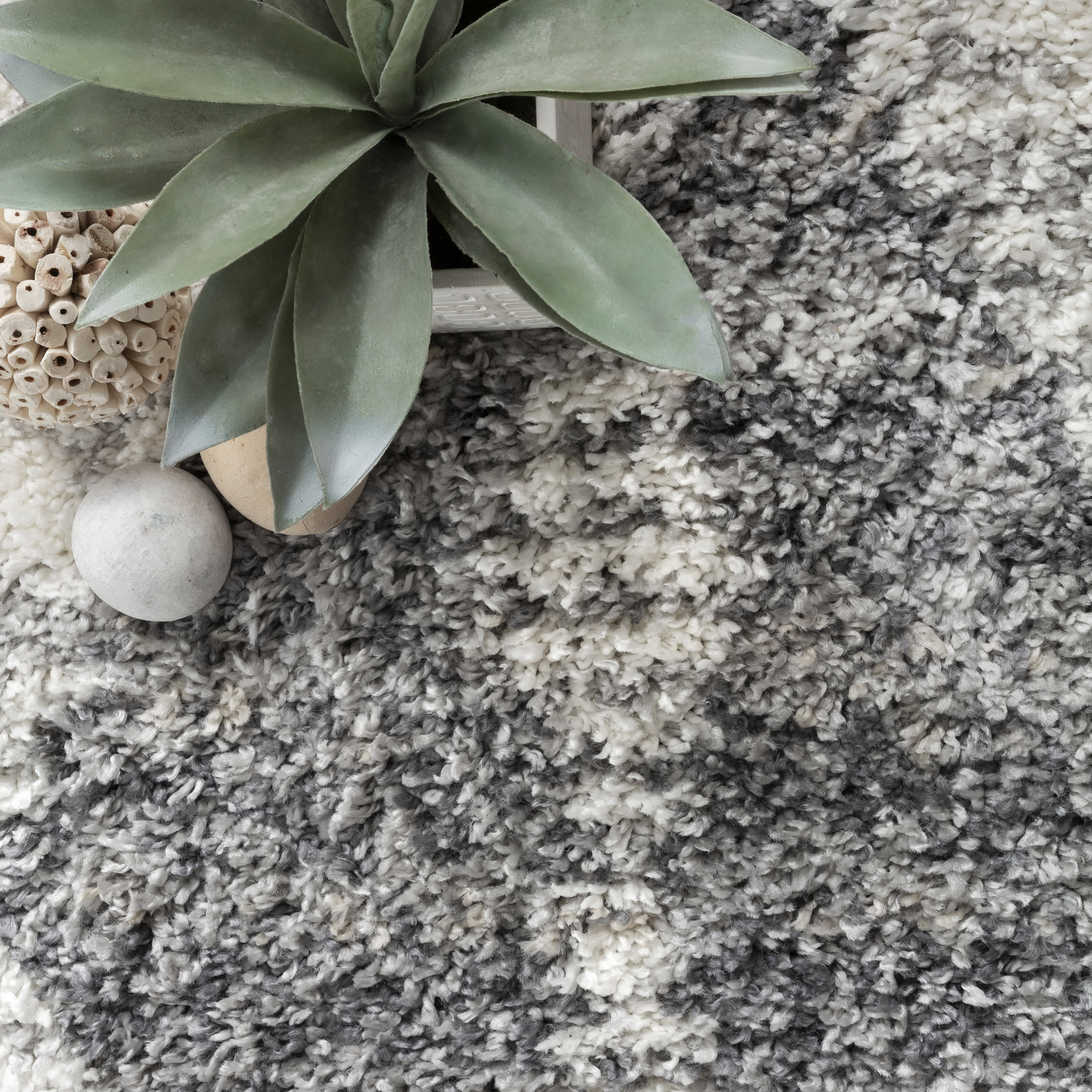Diamond Band Tassel Rug - Soft Grey Bohemian Area Rug for Living Room, Bedroom & Nursery | Stylish Home Decor & Cozy Floor Mat