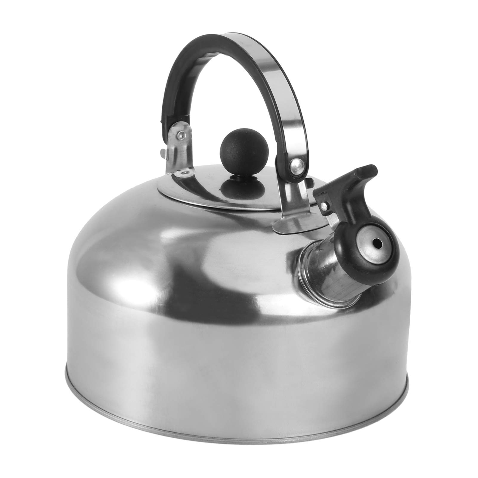 2L Stainless Steel Stovetop Tea Kettle - Flat Bottom Water Boiler for Gas & Electric Stoves - Perfect for Tea Brewing, Coffee Making & Hot Water Dispensing