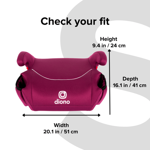 Diono Solana Backless Booster Car Seat (2 Pack) - Lightweight & Portable for Kids 3-12 Years - Perfect for Travel, School, and Carpooling