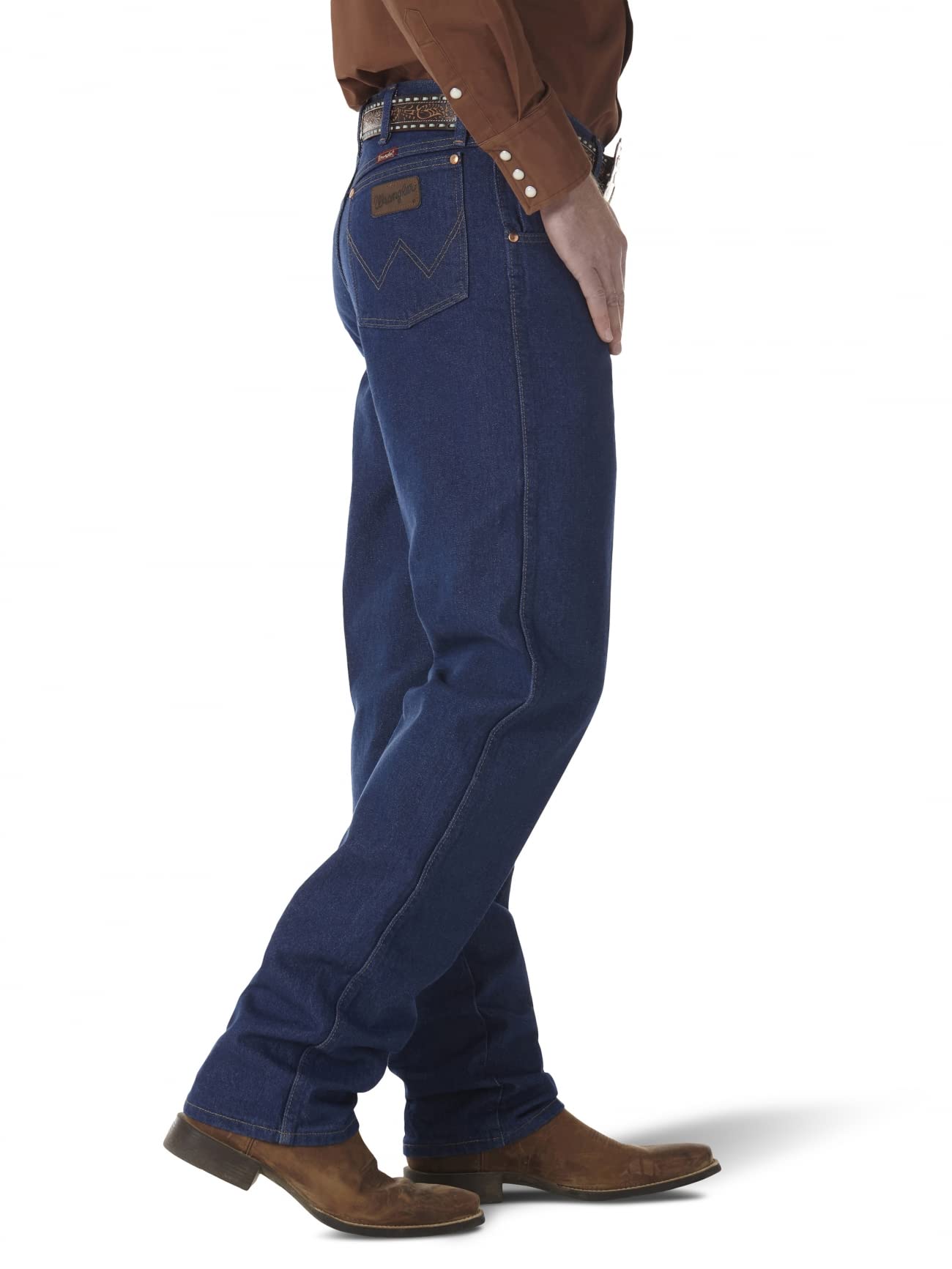 Wrangler Men's Cowboy Cut Relaxed Fit Jeans - Classic Denim Pants for Casual Wear, Work & Outdoor Activities