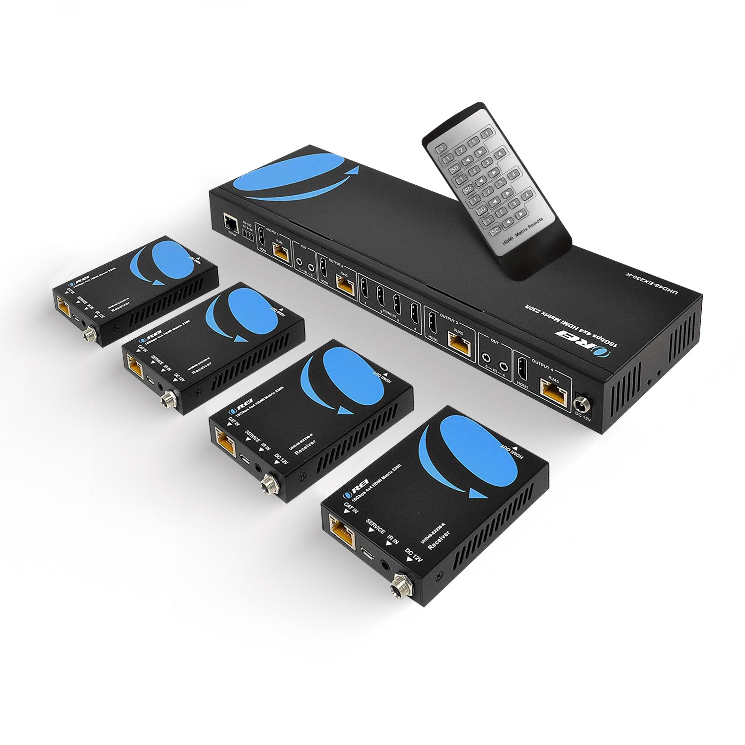 4K HDMI Matrix Extender - UltraHD 4K@60Hz Over Single CAT6/7 Cable (UHD48 EX230 K) for Home Theater & Multi-Room AV Setup