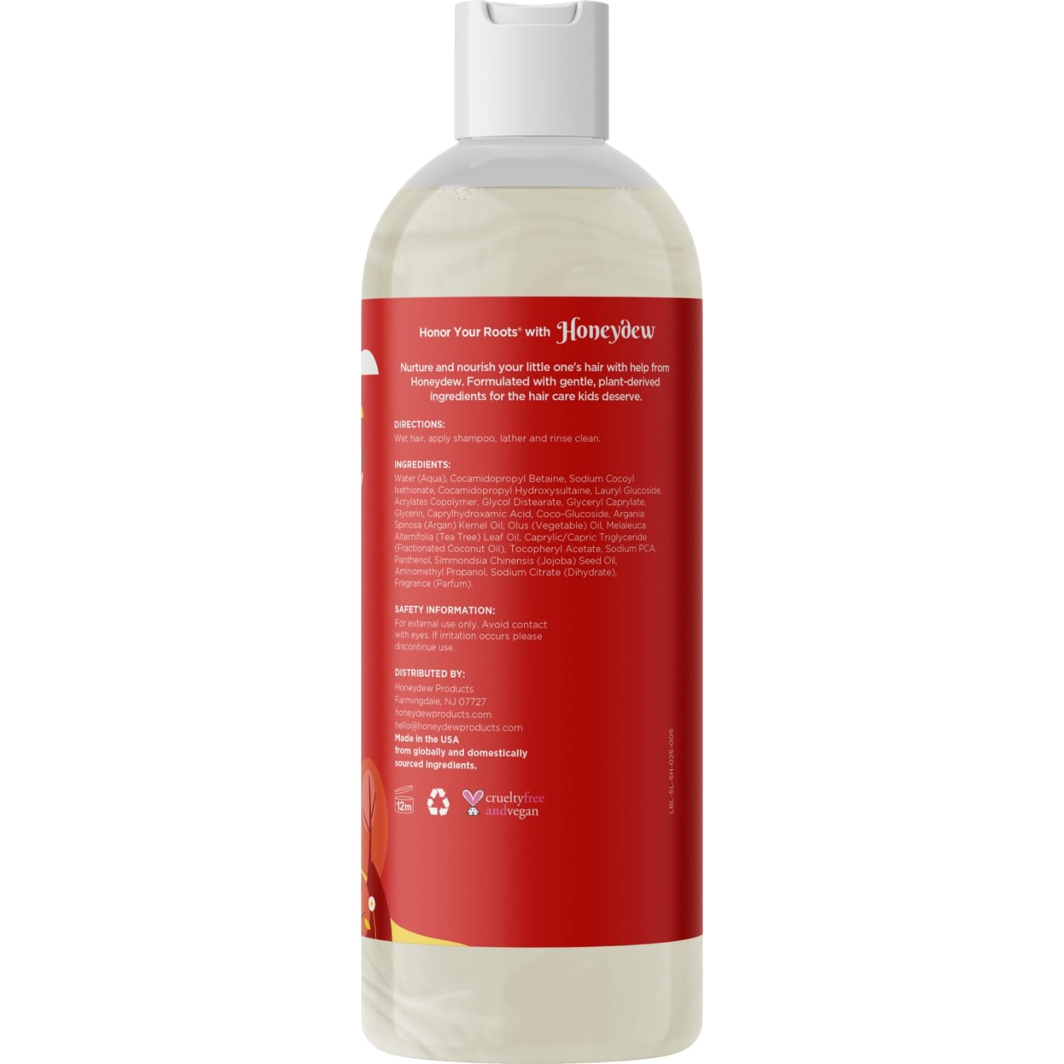 Gentle Kids Shampoo for Dry Scalp with Tea Tree Oil & Essential Oils - Moisturizing & Clarifying Shampoo for Flaky Scalp & Buildup - Safe for Daily Use at Home, Bath Time & Sensitive Skin Care