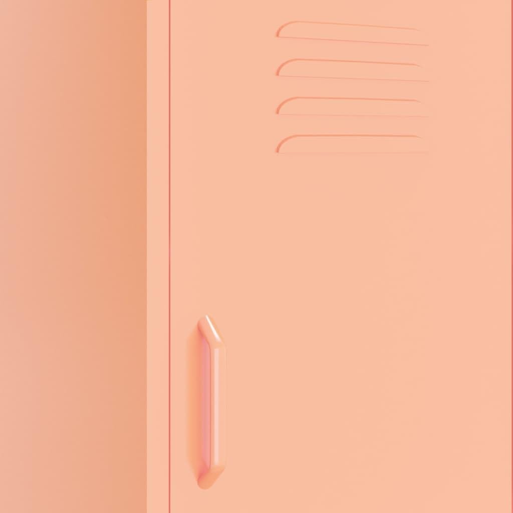 vidaXL Pink Steel Storage Cabinet with Drawers - Industrial Style File Cabinet for Home Office Organization - Perfect for Document Storage, Office Supplies & Home Filing Needs