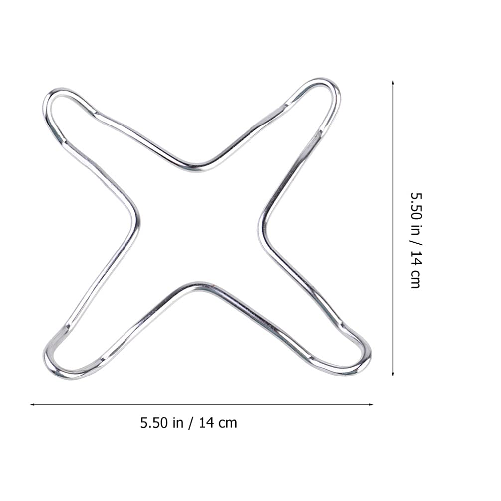 4-Piece Cabilock Gas Stove Bracket Set - Heavy Duty Metal Trivet, Wok Pan Support Rack & Anti-Skid Pot Stand - Perfect for Gas Stoves, Ovens & Outdoor Cooking Accessories - Durable Iron Wire Frame for Stable Cooking