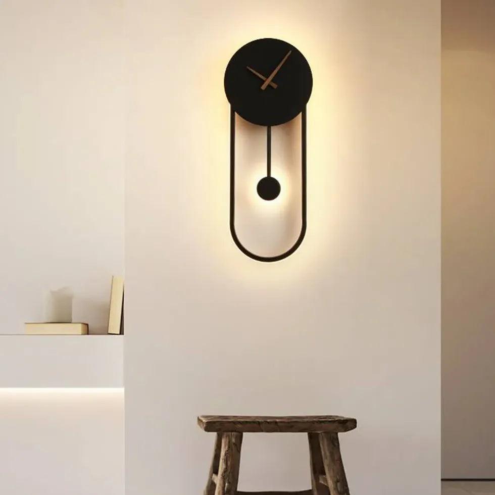 Modern Pendulum Clock Design Wall Lights - Elegant Home & Office Decor for Living Room, Bedroom, Hallway Lighting