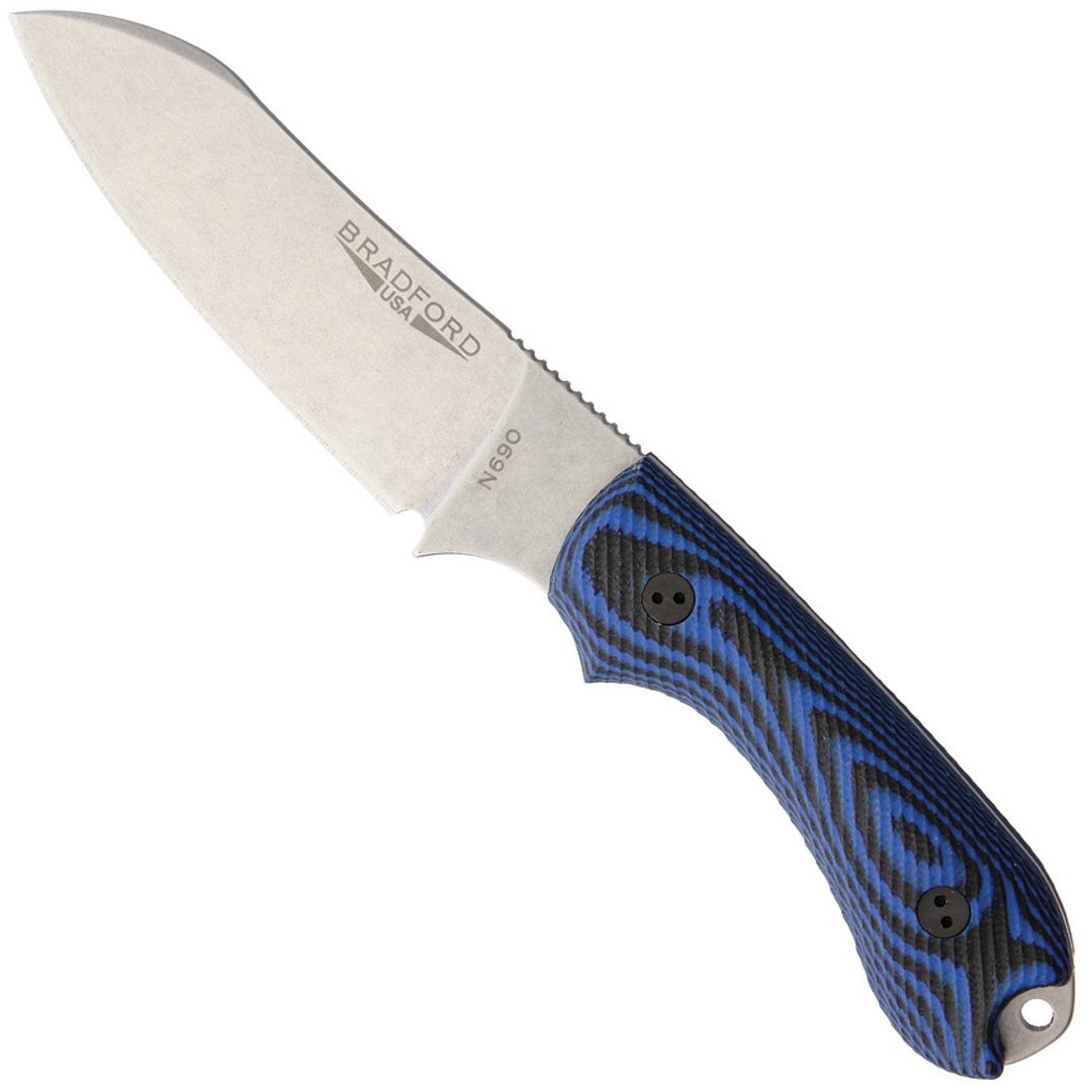 Bradford Knives Guardian3 Sheepsfoot Fixed Blade Knife - BRAD3SF113 | High-Quality EDC Knife for Outdoor Camping, Hunting & Survival