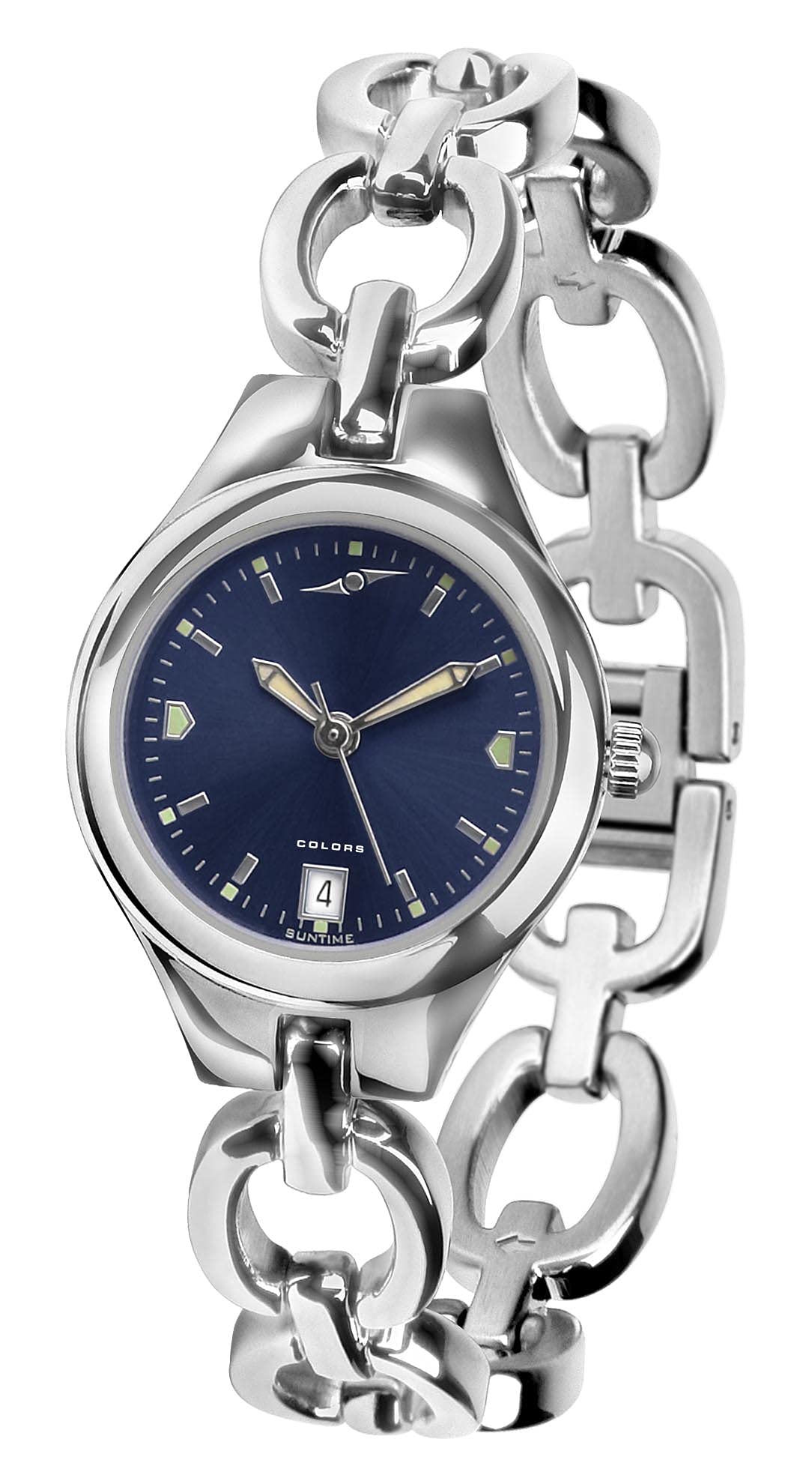 Suntime Colors Women's Fashion Watch - Eclipse Anochrome Stainless Steel Wristwatch with Date Display, Water Resistant, Perfect for Office, Party & Everyday Wear