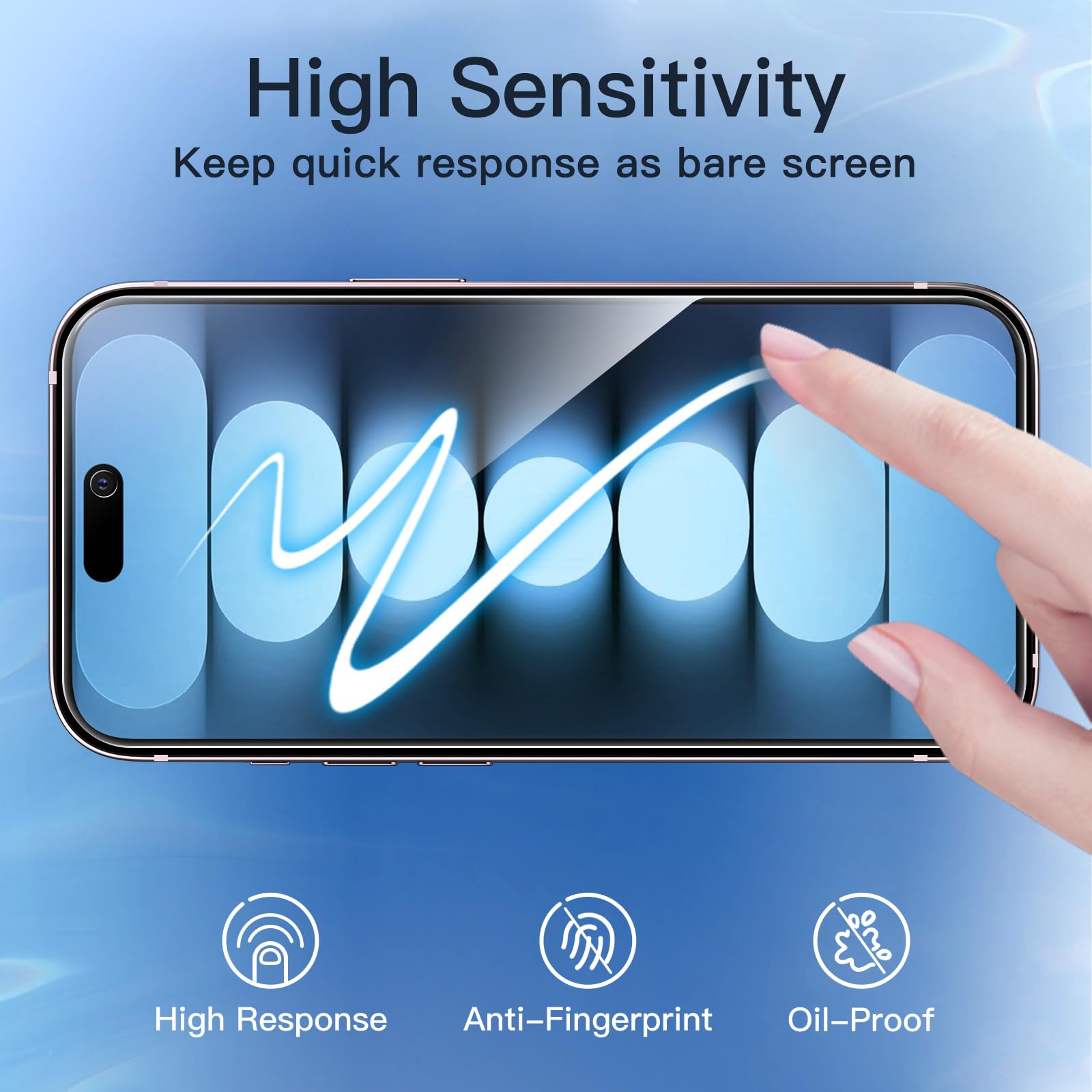 JETech Privacy Screen Protector for iPhone 15 6.1-Inch - 2 Pack Tempered Glass with Camera Lens Protector | Anti-Spy, Easy Installation Tool | Perfect for Work, Banking & Private Browsing