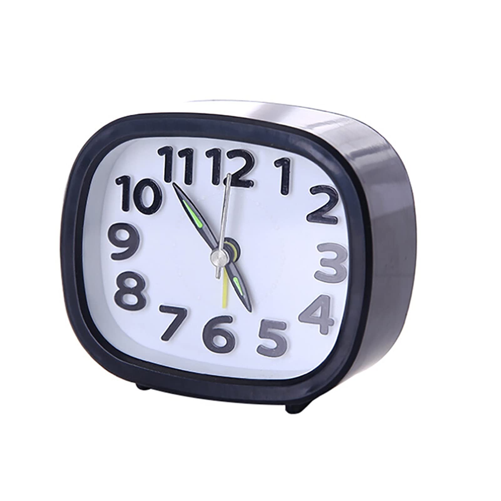 **Compact Travel Alarm Clock - Small, Portable, Quartz Beep Alarm with LED Display - Perfect for Bedside, Office, or Travel (Black)**