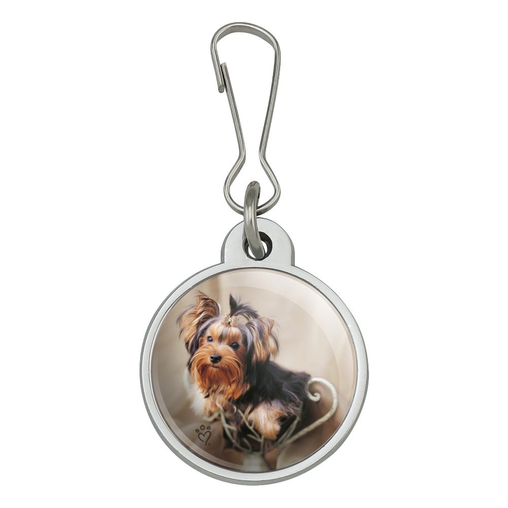 Yorkie Yorkshire Terrier Puppy Dog Satin Bow Jacket Handbag Purse Charm - Cute Pet Accessory for Backpacks, Luggage & Bags | Perfect Gift for Dog Lovers & Travel Enthusiasts