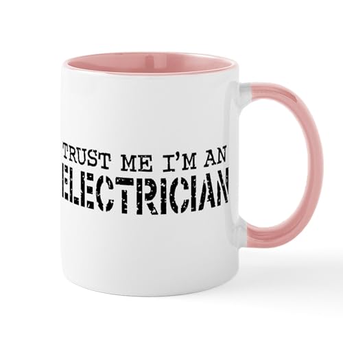 White/Pink Inside - Trust Me I'm An Electrician Mug