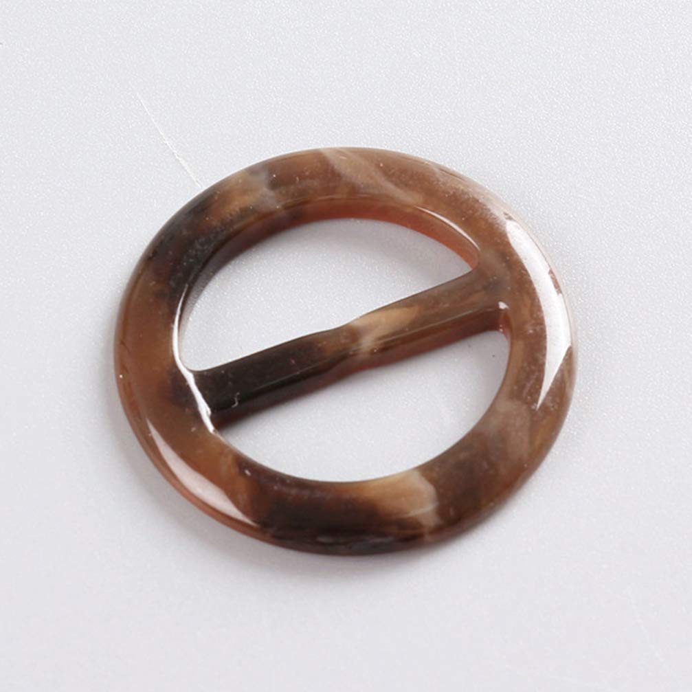 SEWACC 20pcs Resin Scarf Buckle Clips - Round T-Shirt Clip Rings, Tie Clips & Clothing Holders for Women & Girls | Perfect for Organizing Scarves, Wraps & Accessories