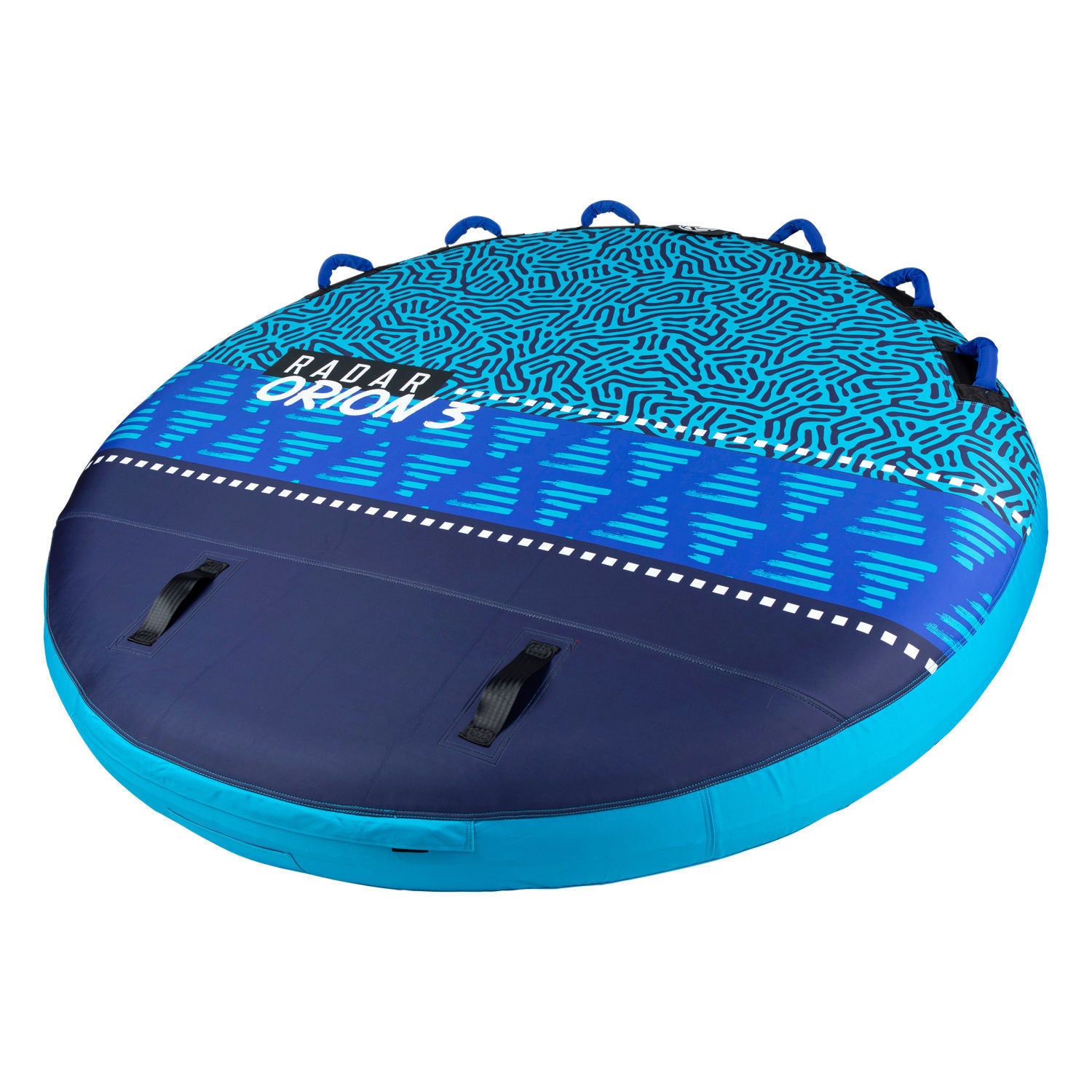 Radar Orion 3 Marshmallow Top Towable Tube - 3 Person Inflatable Water Tube for Boating, Lakes & Beach Fun - Durable & Comfortable for Summer Water Sports