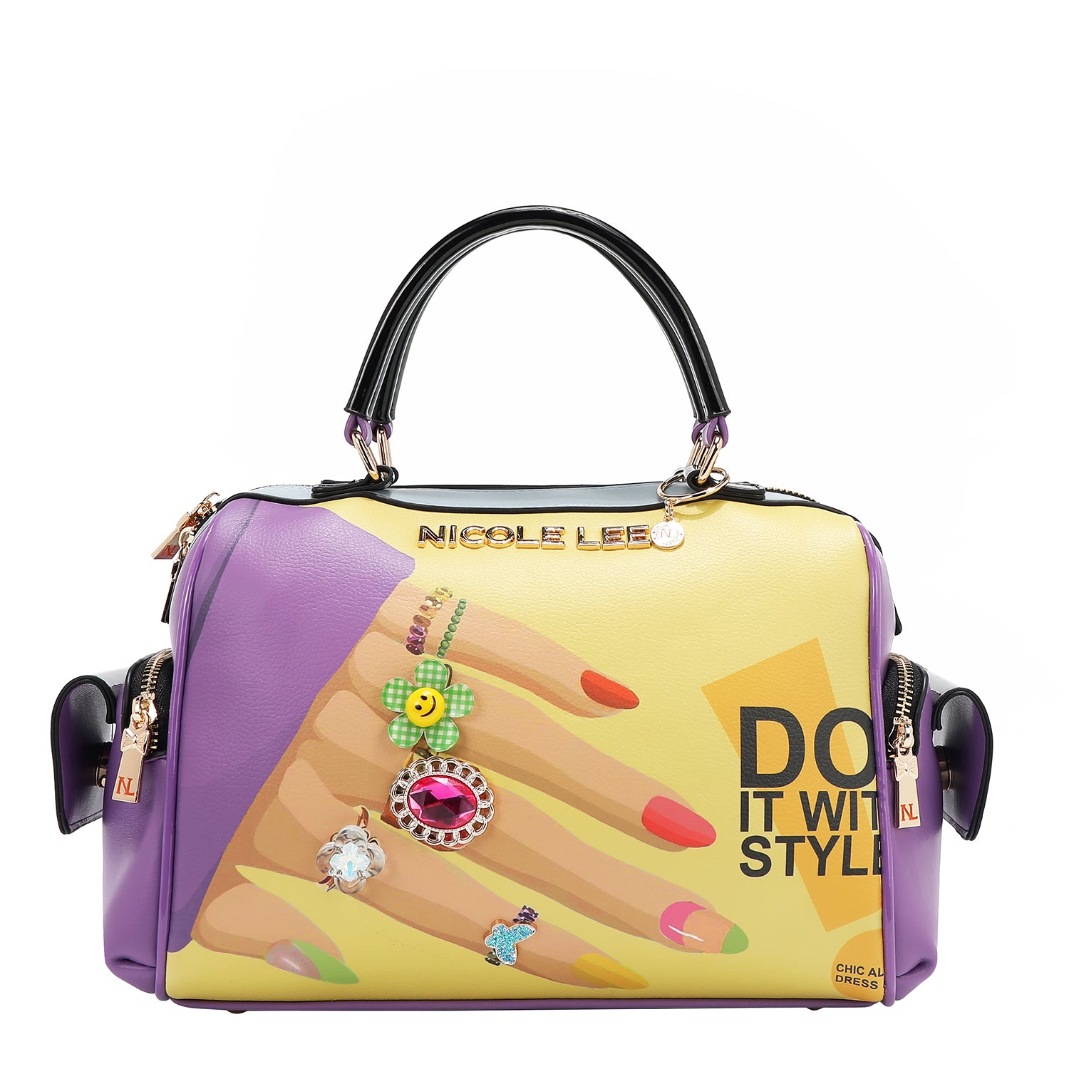 Trendy Nail Polish Handbag for Women - Fashionable Crossbody Purse with Nail Polish Design - Perfect for Parties, Travel & Everyday Use