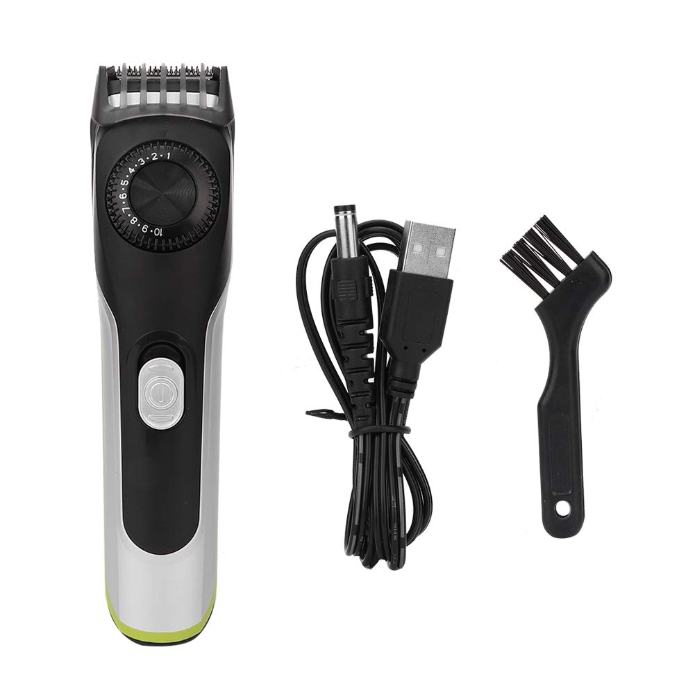 Professional USB Rechargeable Electric Hair Clipper for Men - Waterproof Hair Trimmer & Beard Grooming Kit with Precision Cutting Blades | Perfect for Home Barbering, Travel & DIY Haircuts