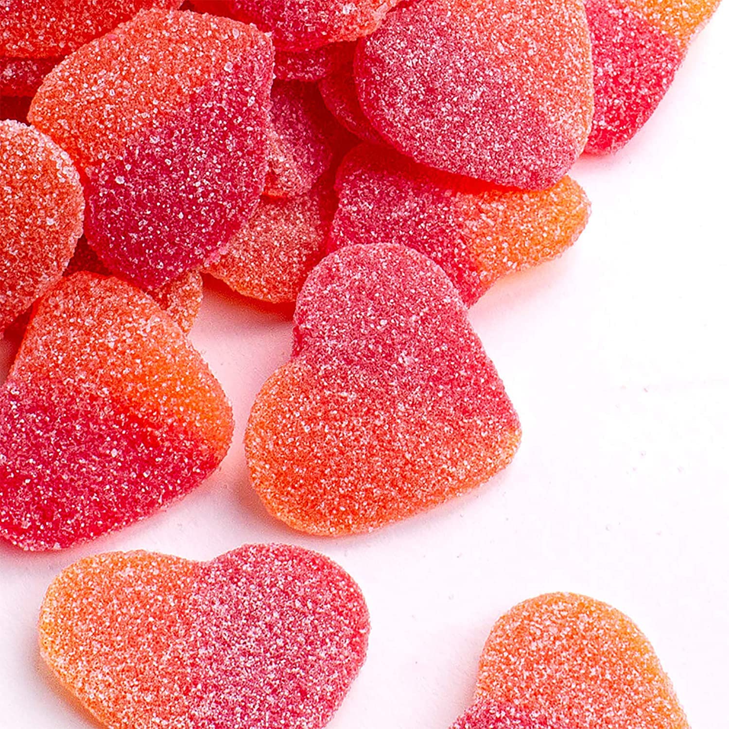Smarty Stop Sour Peachy Hearts Candy - 2 Pound Bag of Tart & Sweet Peach Flavored Hard Candies - Perfect for Parties, Gifts, and Office Treats