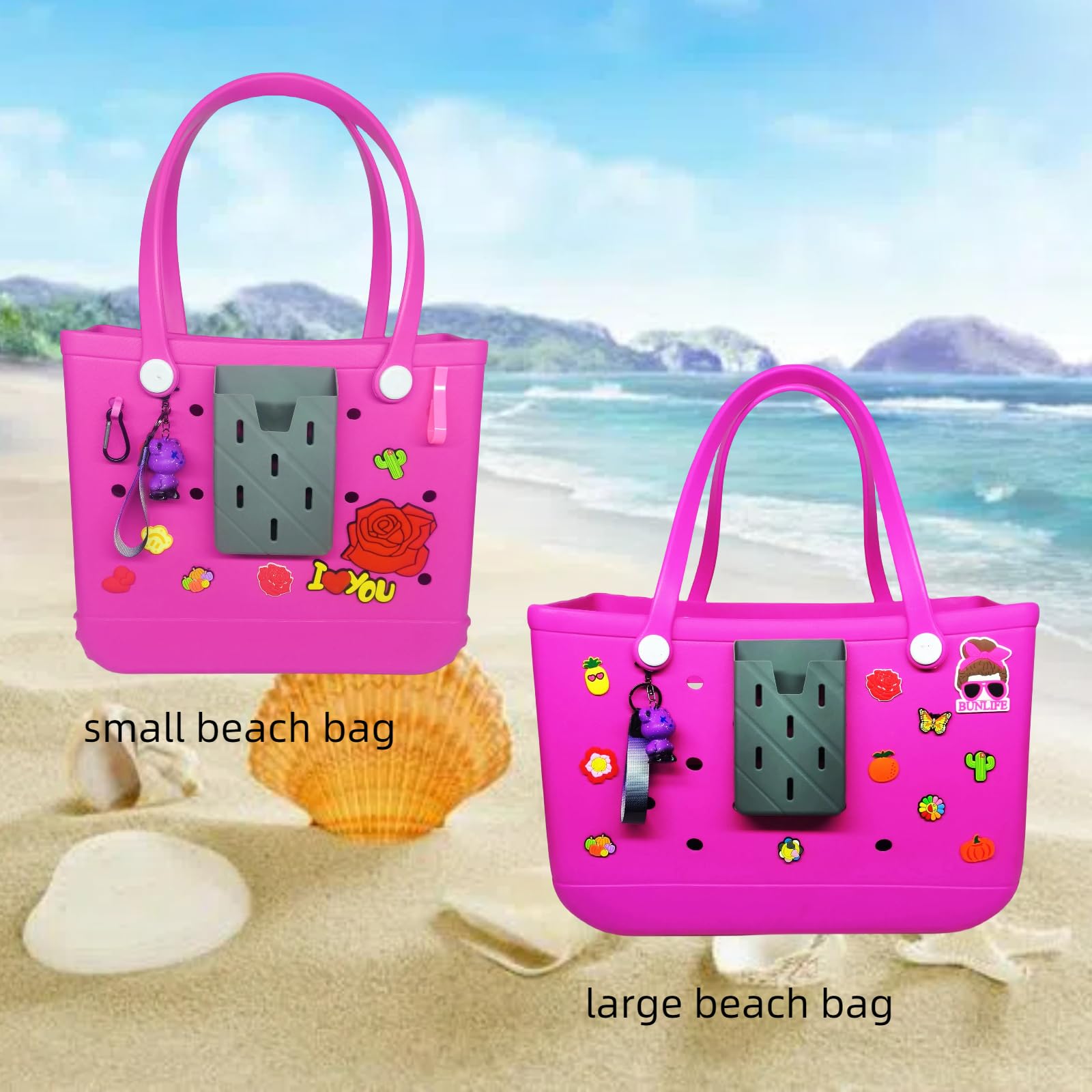 Extra Large Purple Waterproof Beach Tote Bag - Durable & Washable Storage Bag for Women - Perfect for Pool, Travel, Gym & Shopping Essentials
