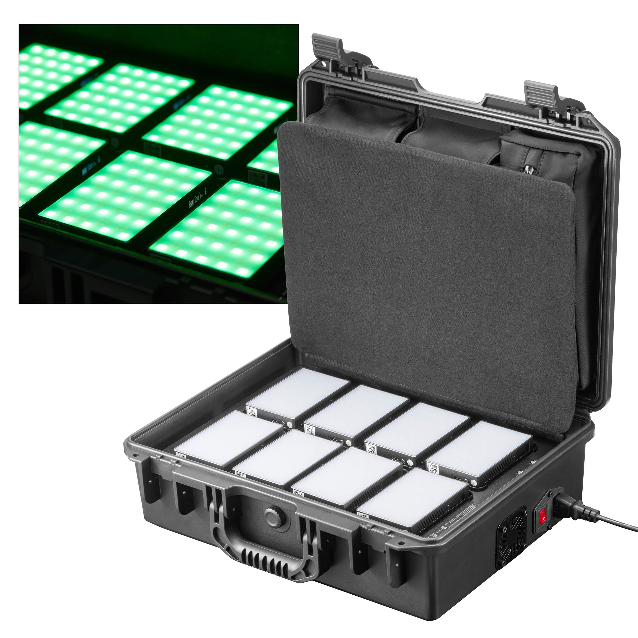 KNOWLED C5R K8 Compact 8-Light RGBWW LED Panel Kit - Portable & Creative Lighting for Photography, Events, and Home Decor