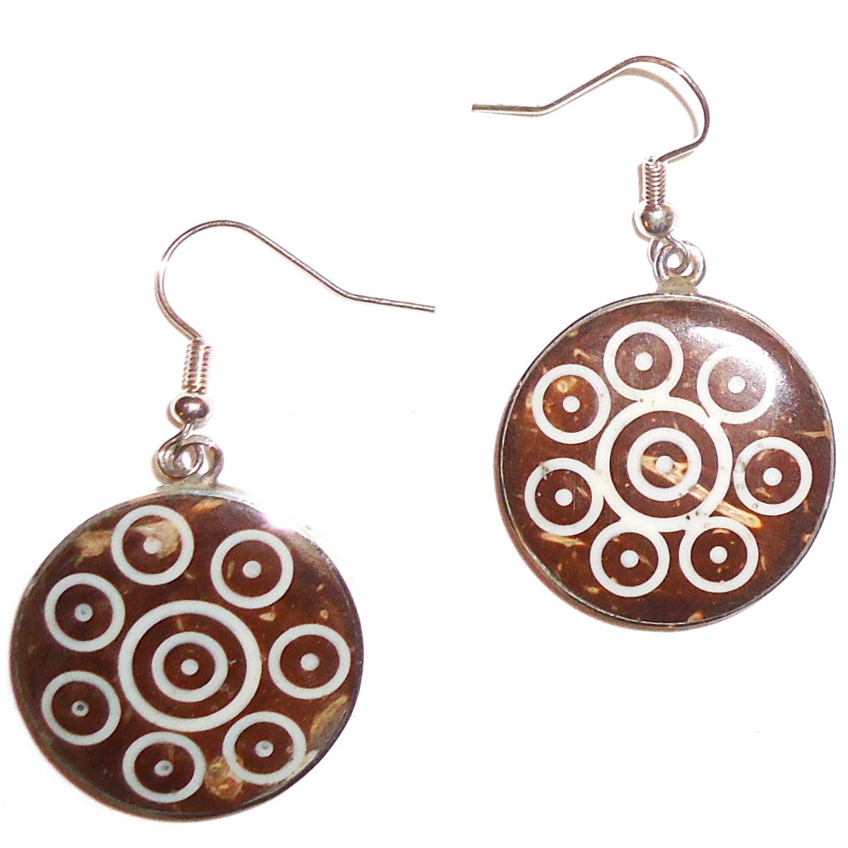 Elegant Stainless Steel Earrings with Circle Inlay - Hypoallergenic Jewelry for Women | Perfect for Everyday Wear, Parties & Special Occasions