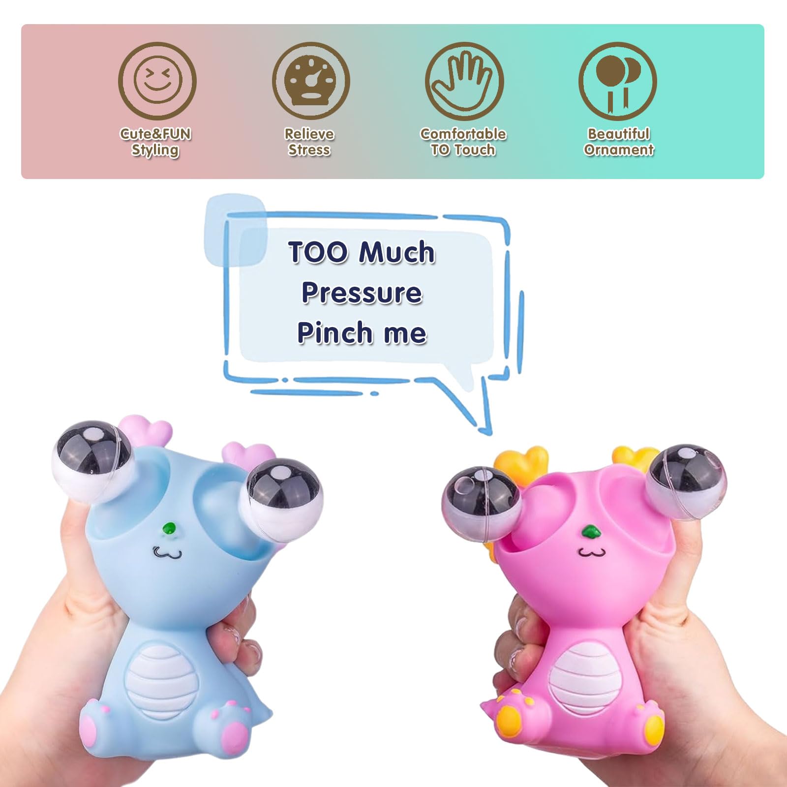 **Soft Squishy Stress Relief Toys for Adults & Kids - Blue Popping Eye Sensory Fidget Toys, Fun Anti-Anxiety Squeeze Toys for Relaxation & Focus - Perfect for Office, School, and Home Use**