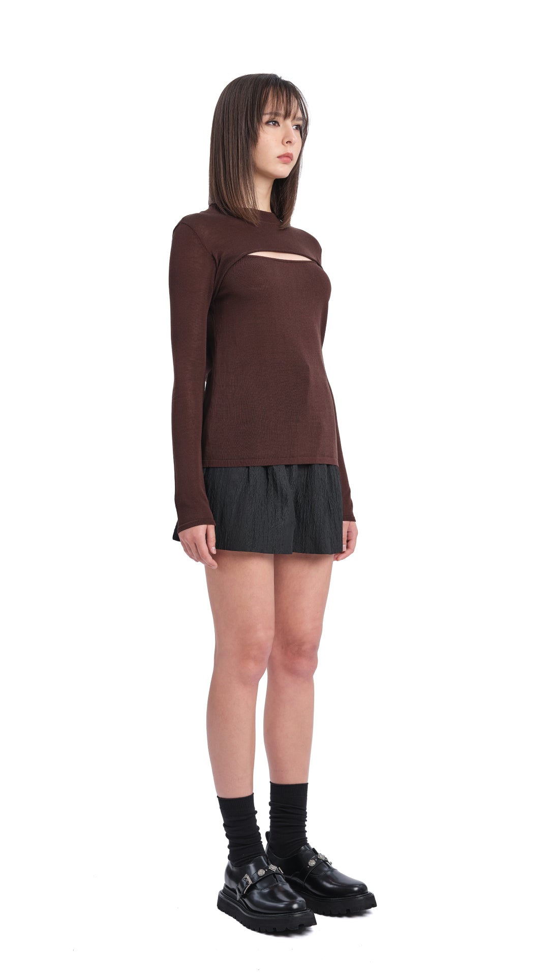 Stylish Acetate Sheer Cut Out Sweater for Women | Trendy Knit Pullover | Perfect for Casual Outfits & Evening Wear