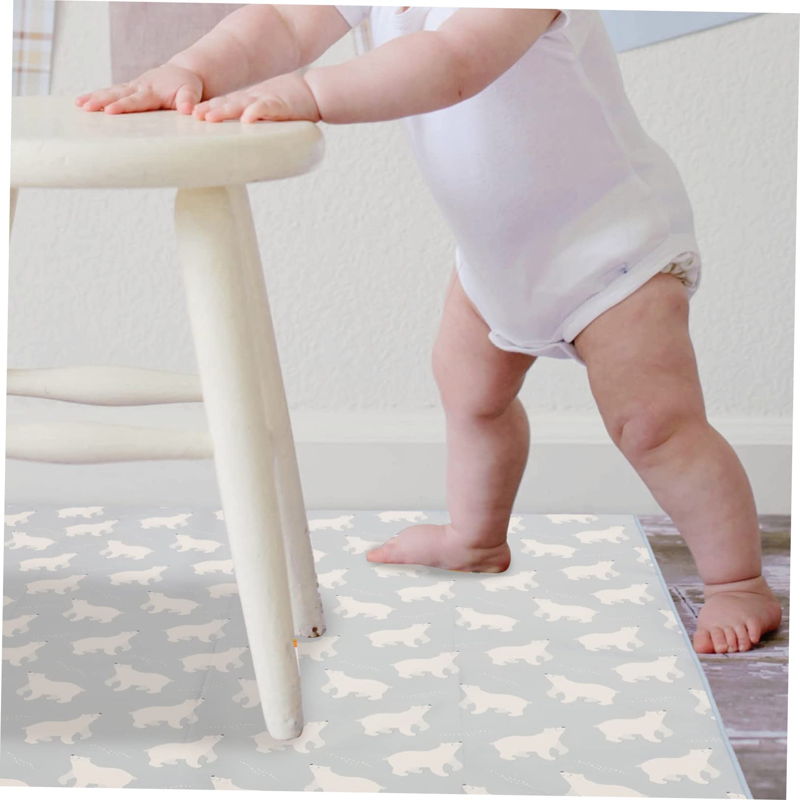 UPKOCH Non-Slip High Chair Mat for Babies - Waterproof Play Mat with Anti-Skid Backing, Soft Polyester Carpet for Dining & Play Areas - Perfect for High Chairs, Playtime, and Toddler Safety