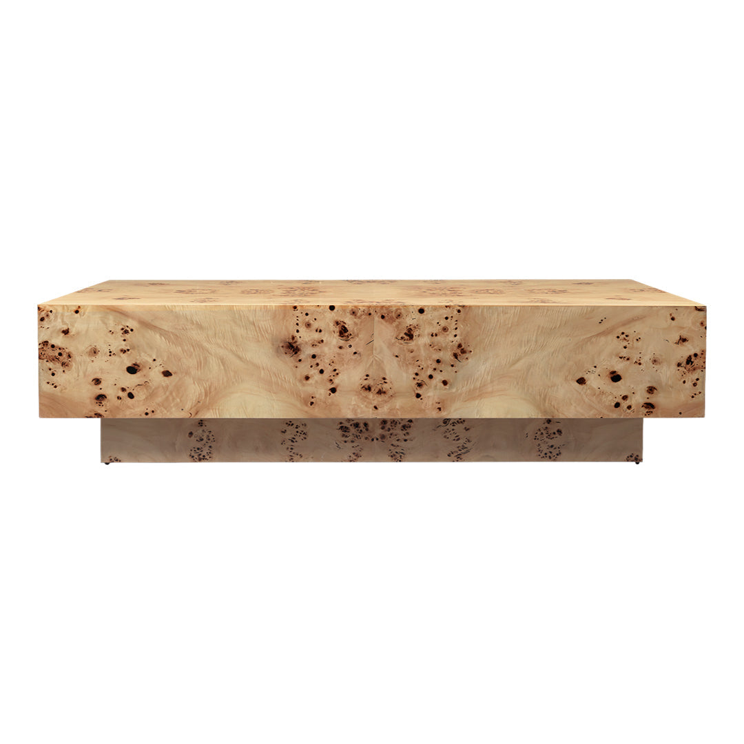 Rustic Burl Wood Coffee Table - Handcrafted Solid Wood Living Room Center Table for Home Decor, Farmhouse & Modern Style - Perfect for Living Room, Lounge, Office & Dorm
