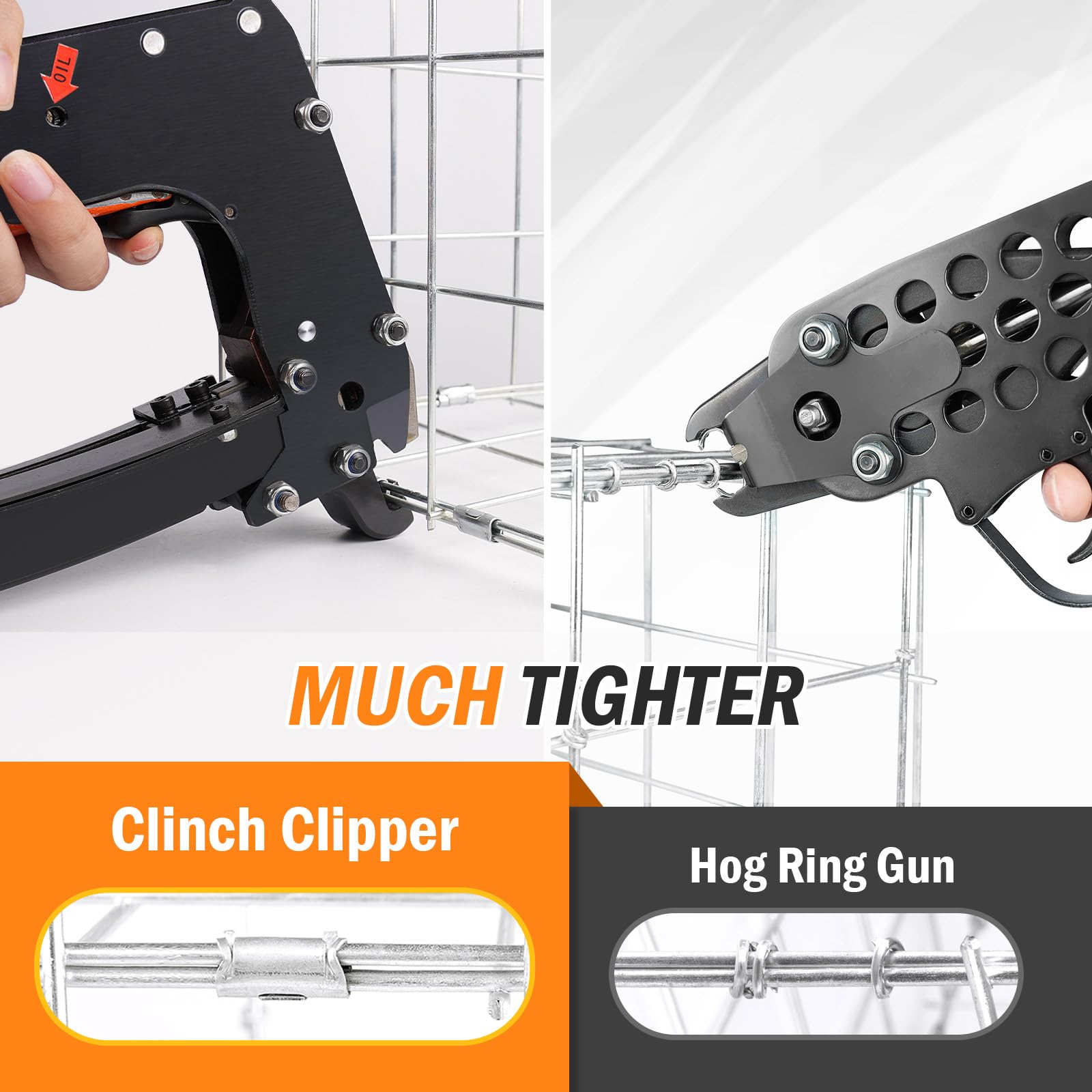 M66K Pneumatic Clinch Clip Fastener Tool - Air Powered Clipping Gun for Spring Mattress & Car Seat Upholstery | Industrial Metal Fastening Tool for Furniture, Automotive, and Manufacturing Applications