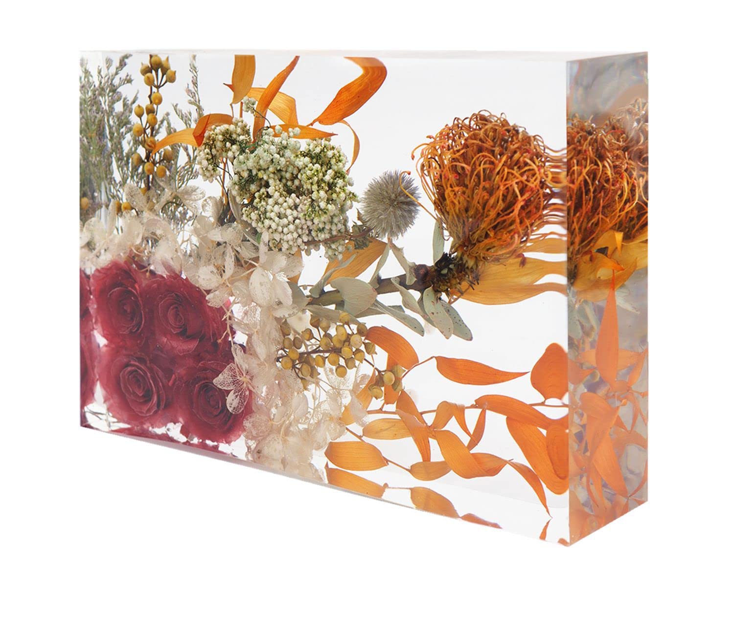 Premium Silicone Resin Molds for DIY Crafts - Large Cube Shaped Epoxy Molds with Deep Crystal Design | Perfect for Flower Preservation, Wedding Favors, Valentine's & Anniversary Gifts | Home & Office Decor (Rectangle Mold) | Great for Resin Art, Jewelry Making & Creative Projects