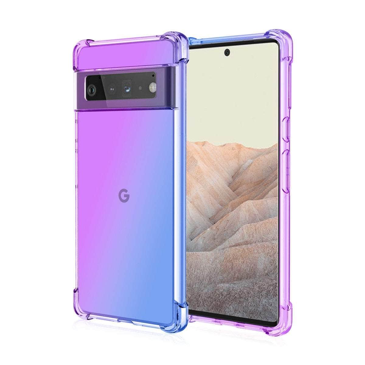 Shockproof Airbag Gradient Silicone Case for Google Pixel 8 Pro - Protective Phone Cover for Everyday Use, Travel & Outdoor Activities