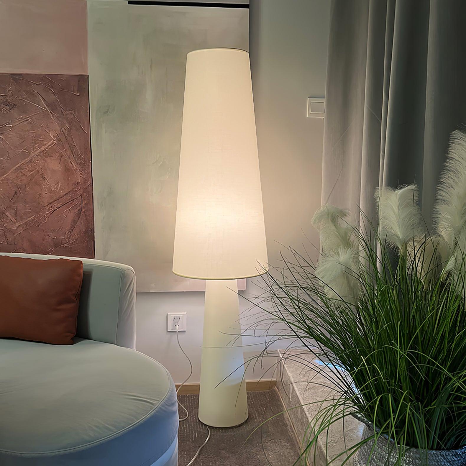 Modern Column Fabric Floor Lamp - Elegant Standing Light for Living Room, Bedroom & Office - Perfect for Reading, Relaxing & Ambient Lighting