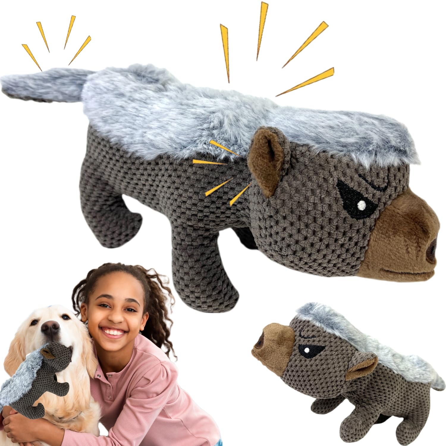 Durable Dog Toys for Aggressive Chewers - Squeaky Crinkle Plush Chew Toys for Small & Medium Dogs | Interactive Tug of War Toys for Teething Puppies & Tough Chewers | Perfect for Indoor Play, Outdoor Fetch & Keeping Dogs Entertained