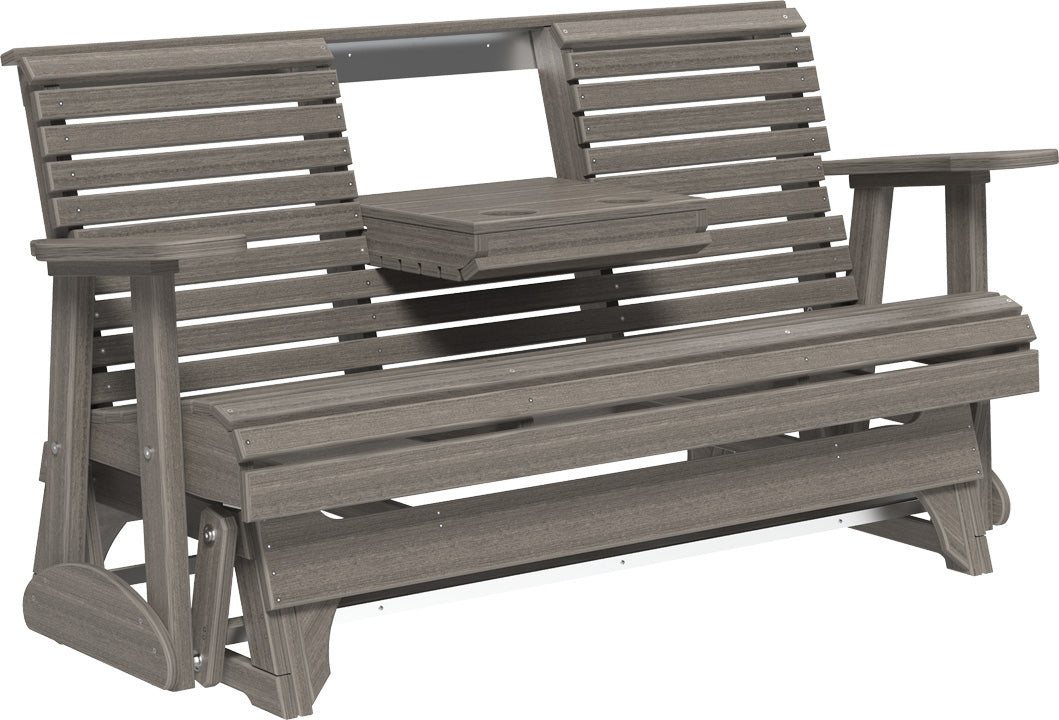 LuxCraft 5-Foot Plain Glider Rocking Chair - Comfortable Patio, Porch & Nursery Glider for Relaxing Outdoors or Indoors