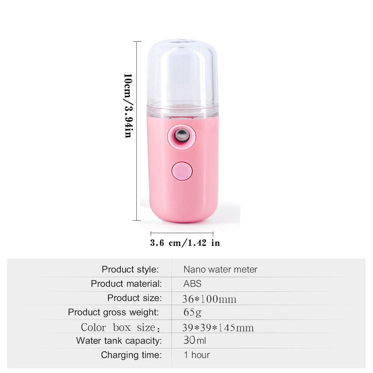 Portable Nano Facial Mister - USB Rechargeable Mini Face Sprayer for Skin Care, Eyelash Extensions & Makeup | Travel-Friendly Atomizing Mist Device (4-Pack) | Perfect for Hydration, Makeup Setting & Spa Treatments