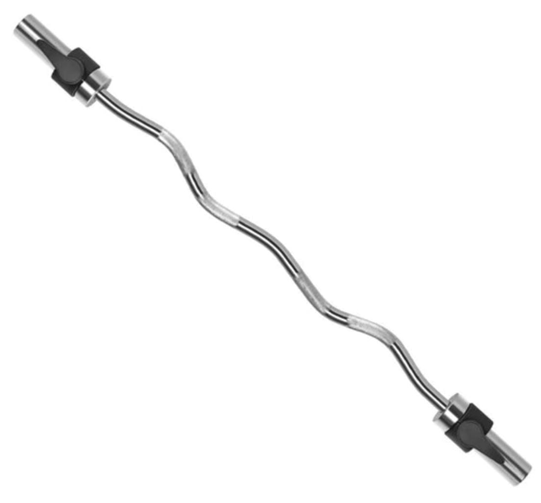 Marcy Heavy Duty Olympic Curl Bar with Locking Collars - Perfect for Home Gym Strength Training & Weightlifting Workouts