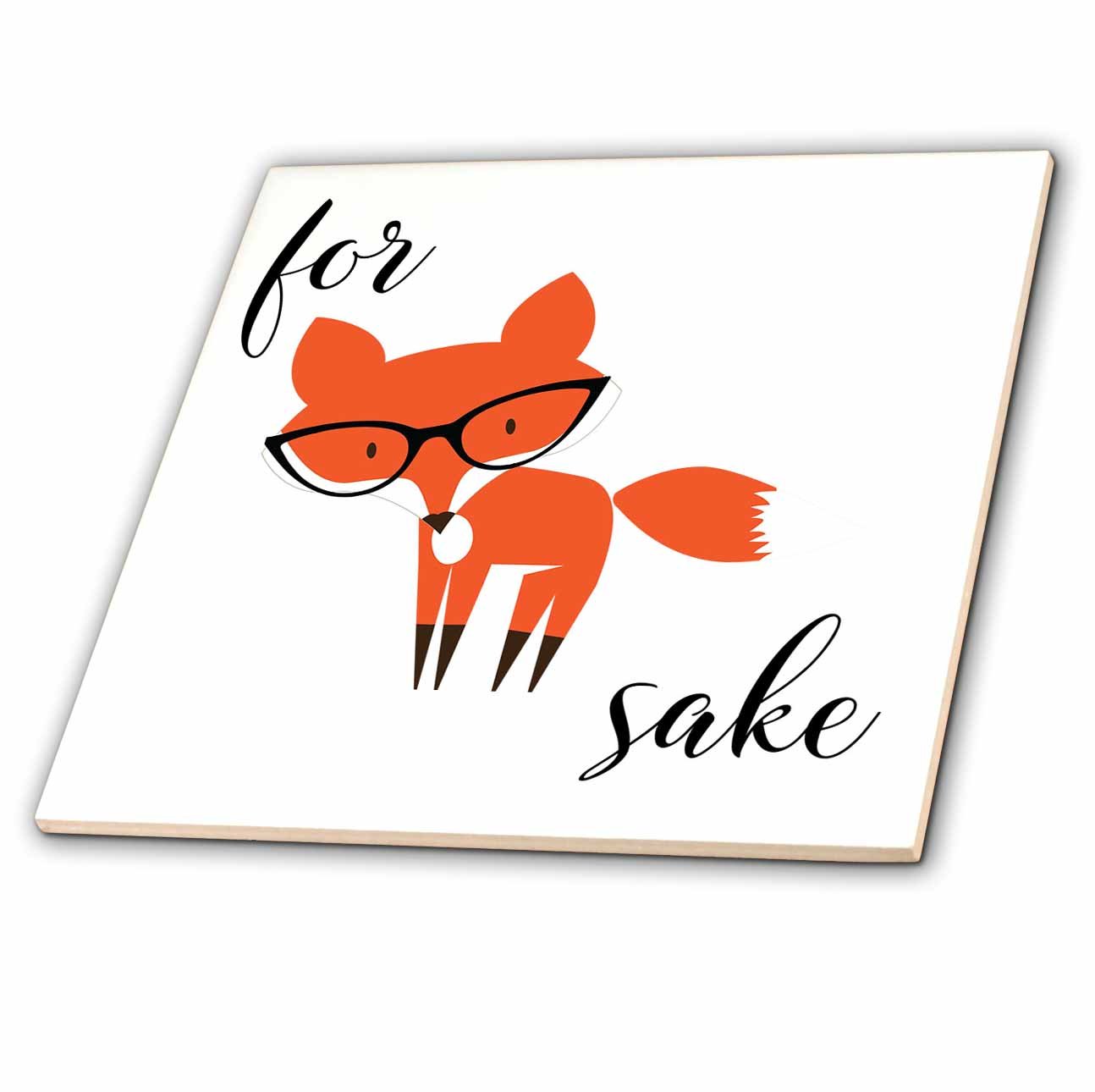 3D Rose 'For Fox Sake' Multicolor Ceramic Tile - Perfect for Kitchen Backsplash, Bathroom Decor & Unique Wall Art Gifts