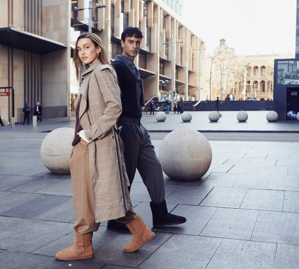 Australian Shepherd® UGG Boots - Genuine Double Face Sheepskin Wool Short Classic Boots for Women & Men | Cozy Winter Footwear for Home, Office & Outdoor Wear