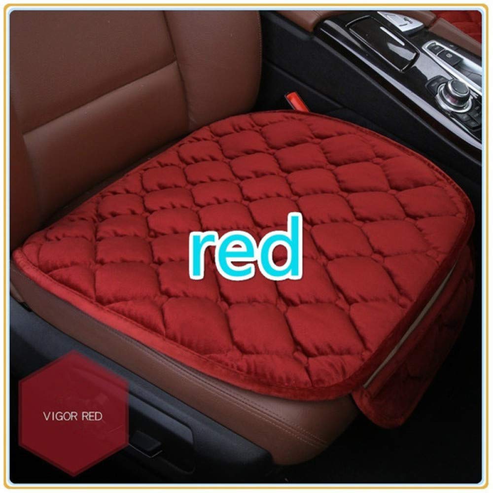 LKJYBG Universal Car Seat Cushion - Soft Comfortable Non-Slip Breathable Car Seat Pad (Red) for Long Drives, Commuting & Road Trips