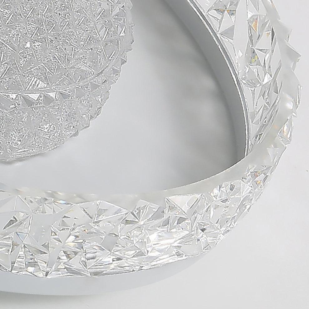 Crystal Embedded Ceiling Lamp - Elegant Chandelier Lighting Fixture for Living Room, Bedroom & Dining Room | Perfect for Home Decor & Interior Design