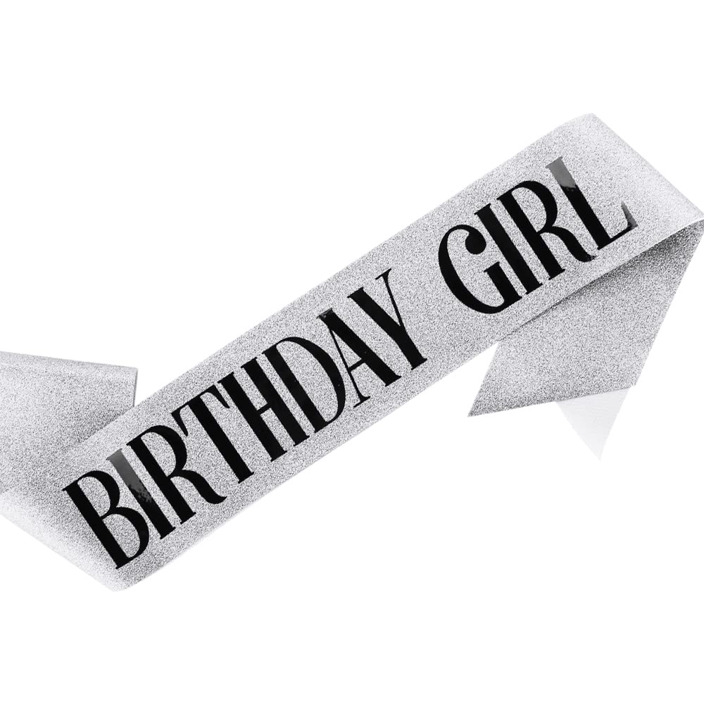 Sparkling Rhinestone Birthday Crown for Women - Elegant Birthday Tiara & Sash Set in Silver & Black | Perfect for Birthday Girl, Princess Party, Bachelorette & Special Celebrations