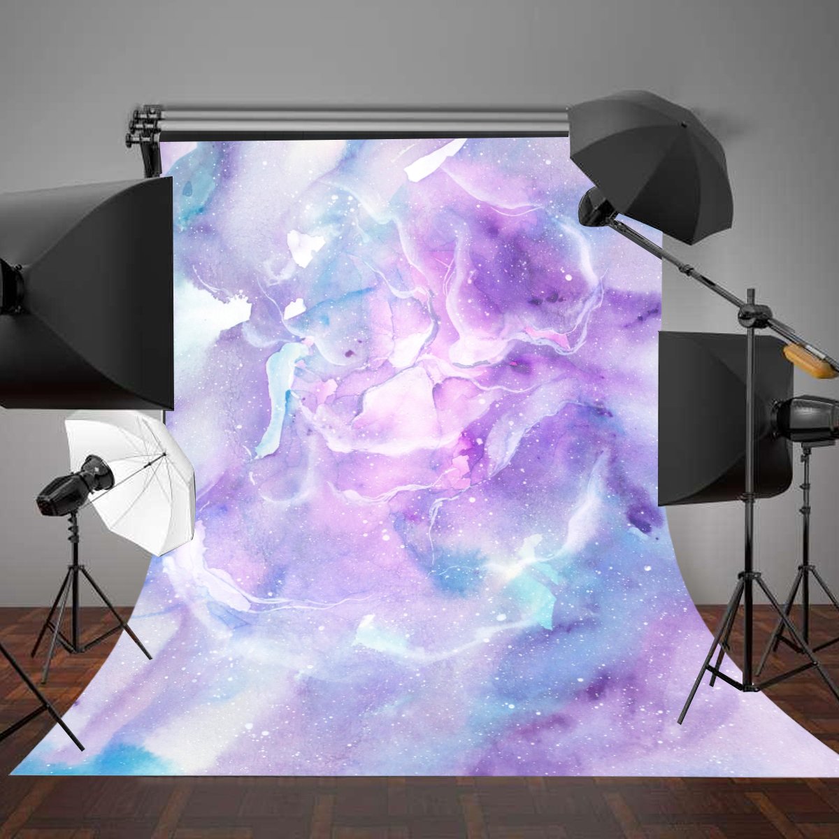 5x7ft Watercolor Marble Backdrop - Pink Purple for Studio Photography