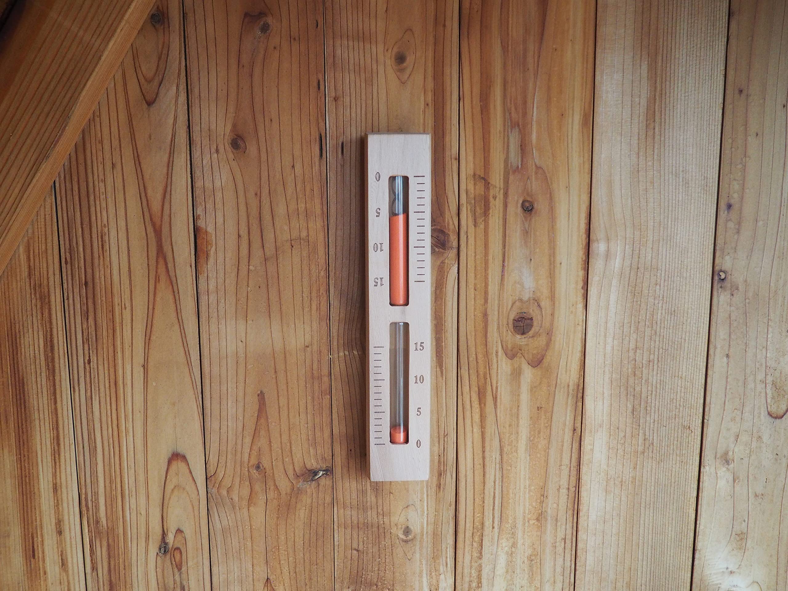 Premium HSE Cedar Wood Sauna Sand Timer - 15 Minute Countdown - Rust Red Sand - Perfect for Sauna, Spa, Yoga & Meditation Sessions