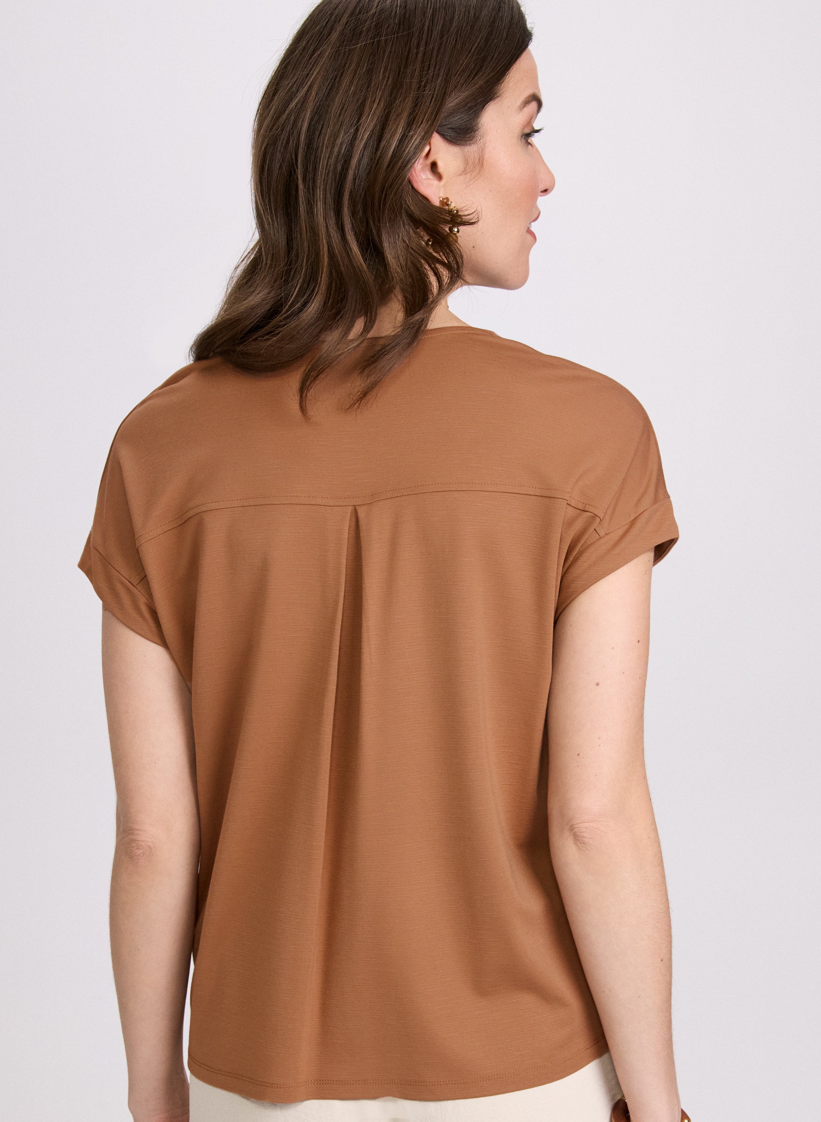 D-Ring T-Shirt for Women - Burnt Henna Print Petite Sizes 4010338 1052 295 - Casual Wear, Layering & Everyday Outfits