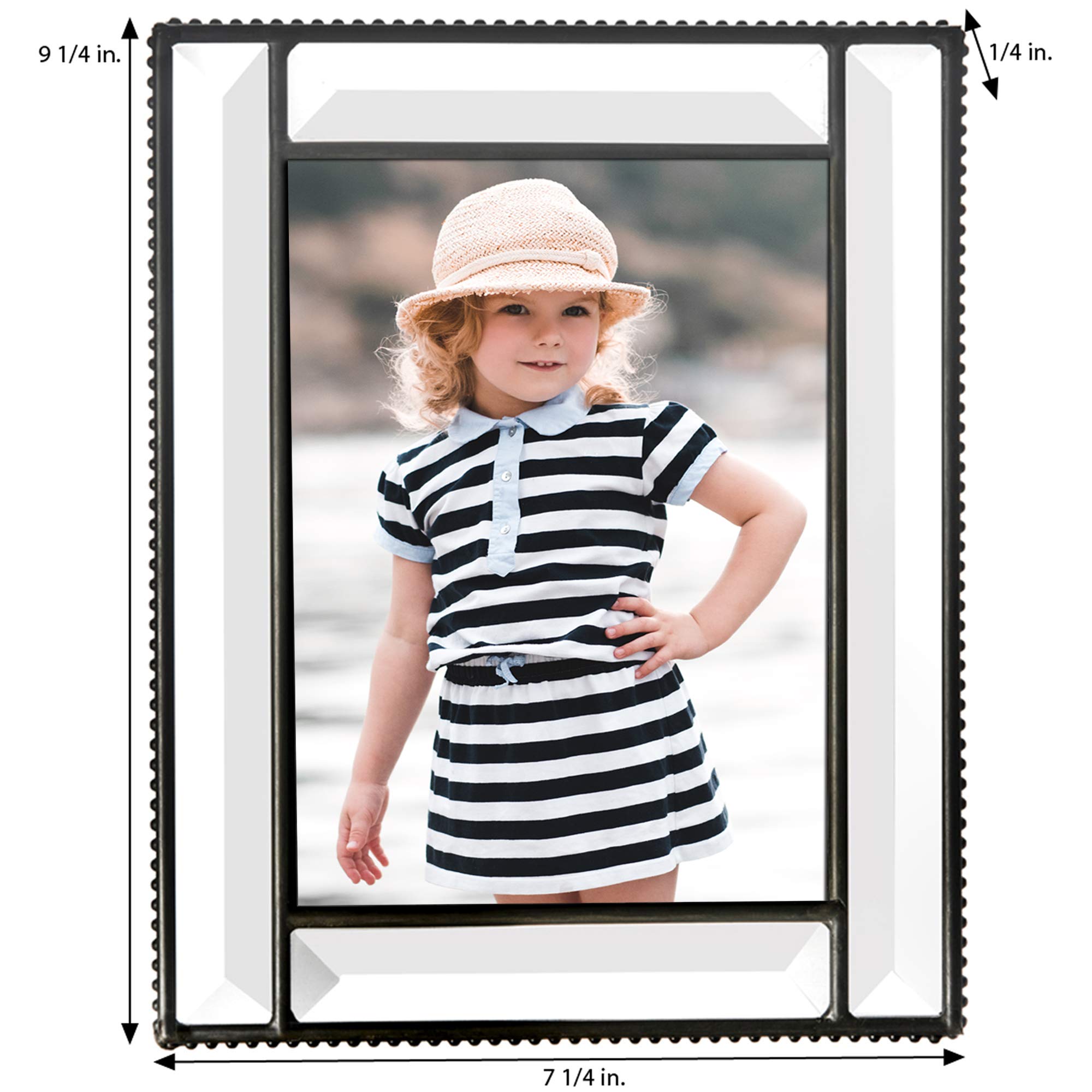 5x7 Beveled Glass Photo Frame - Wedding, Anniversary Gift for Home Decor